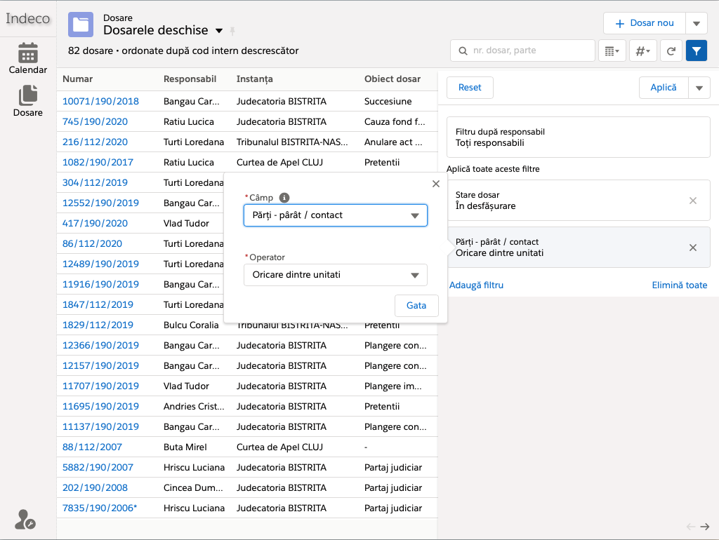 Dosare deschise în care noi suntem pârâți