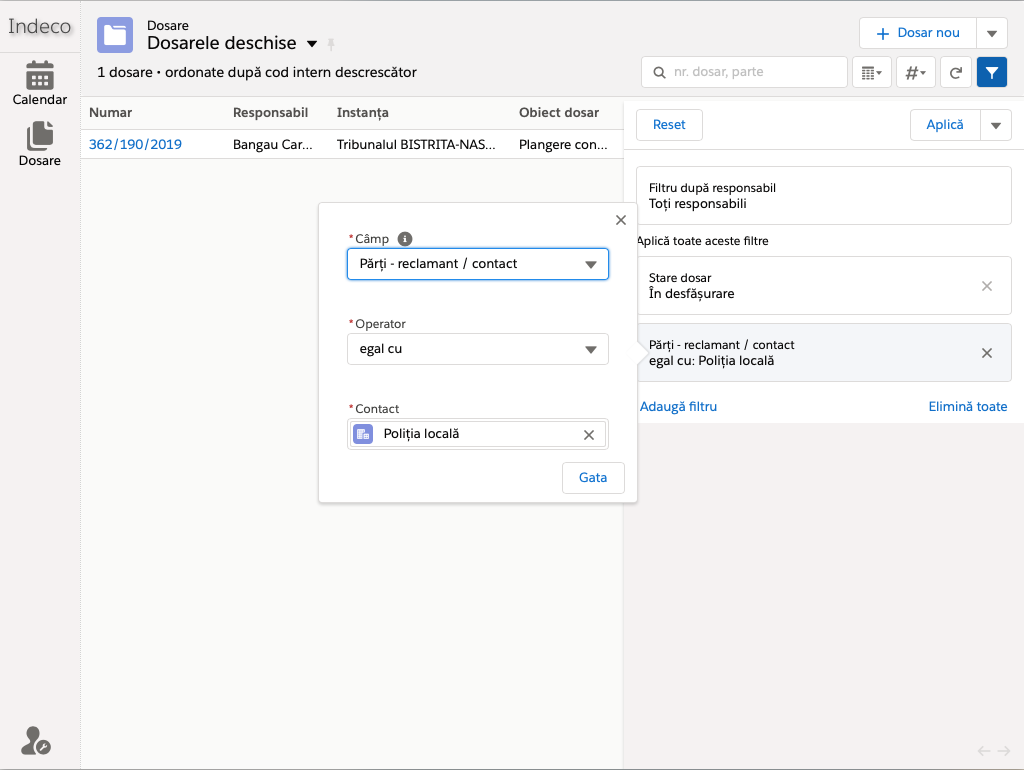 Dosare deschise în care _Poliția locală_ este reclamant