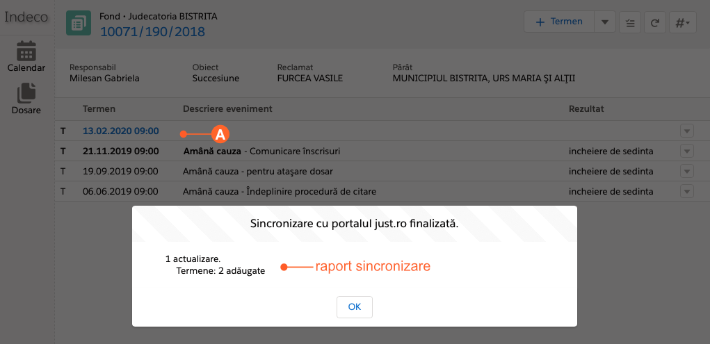 Sincronizare termene
